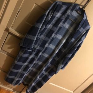 Blue Plaid Kimono/Duster Forever 21